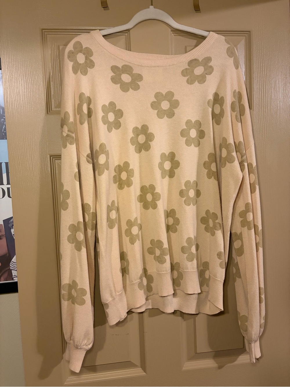 Cream Floral Sweater